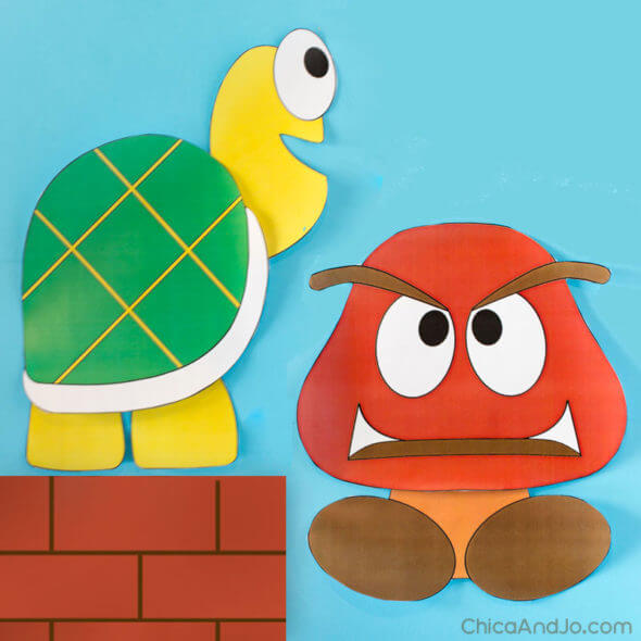 Cool Paper Super Mario Goomba And Koopa Troopa Crafts and Activities for Kids Super Mario Crafts and Activities for Kids