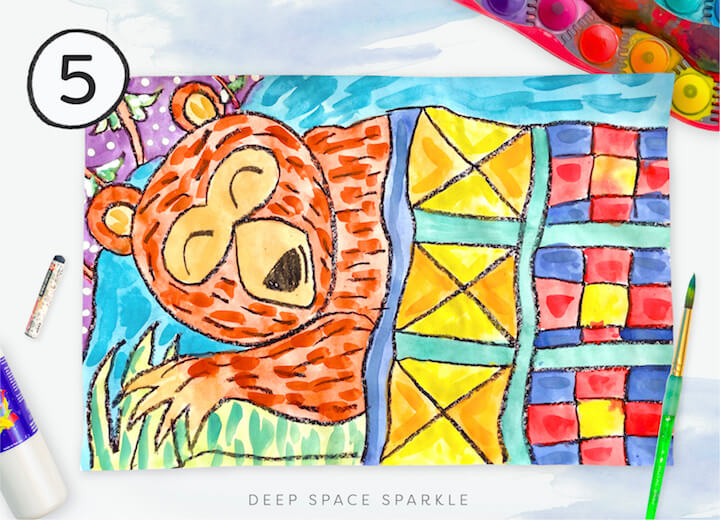 Cozy Hibernating Bear Tempera Painting Art Idea For KidsSchool Tempera Paint Projects for Kids 