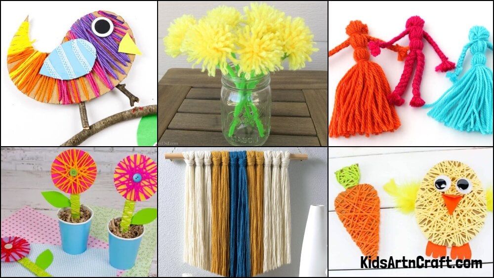 Easy Yarn Crafts Without Knitting To Try At Home Kids Art & Craft