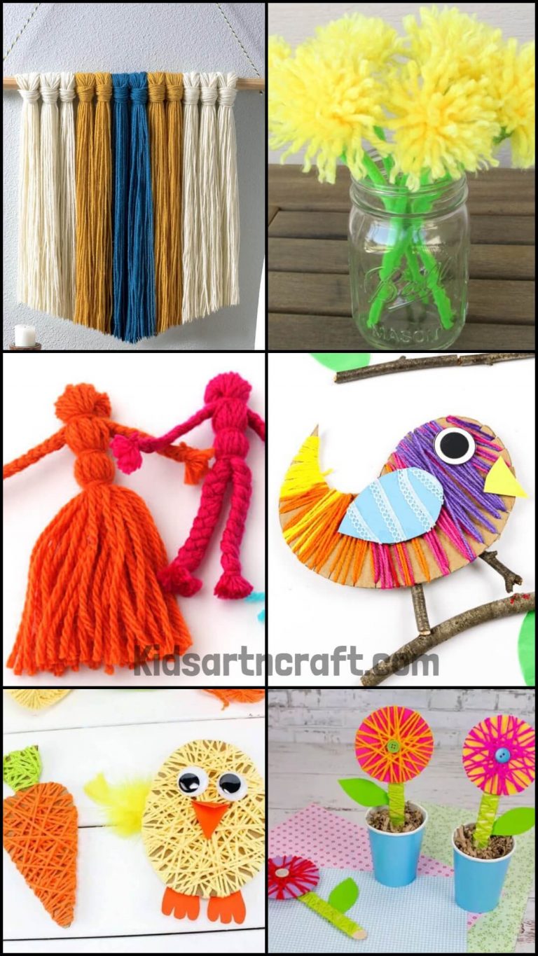 Easy Yarn Crafts Without Knitting To Try At Home Kids Art & Craft