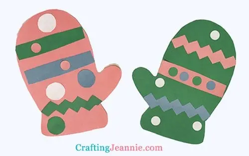 Crafty Paper Mitten Idea For KidsWinter Mitten Craft For Preschoolers