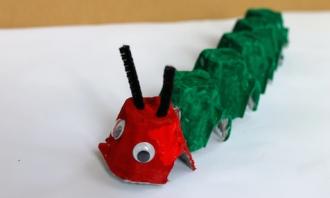 Crafty Recycled Egg Carton Caterpillar Craft Idea For Kids