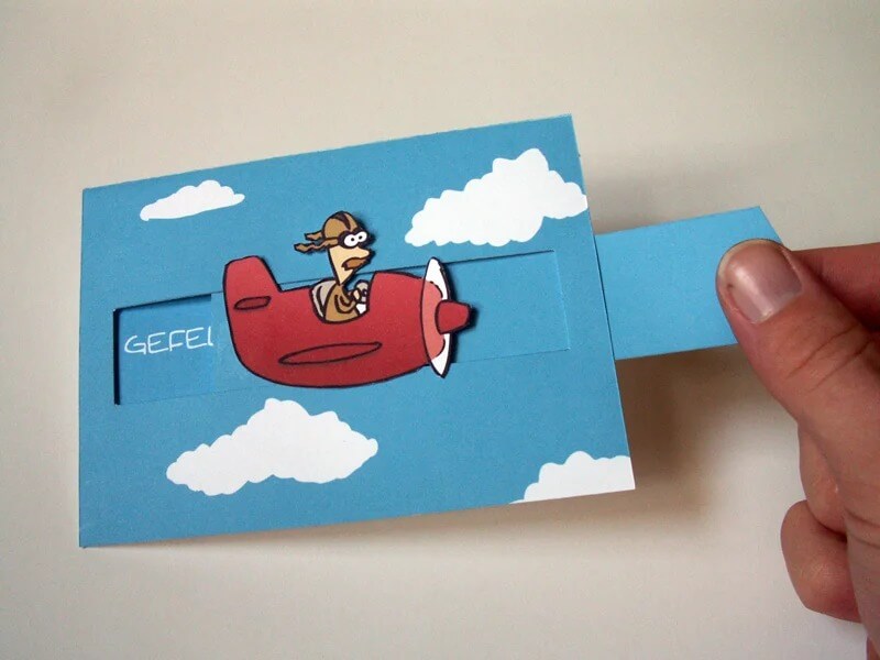 Crazy Pull Out Paper Aircraft Card DIY Ideas Pull Out Paper Card Ideas