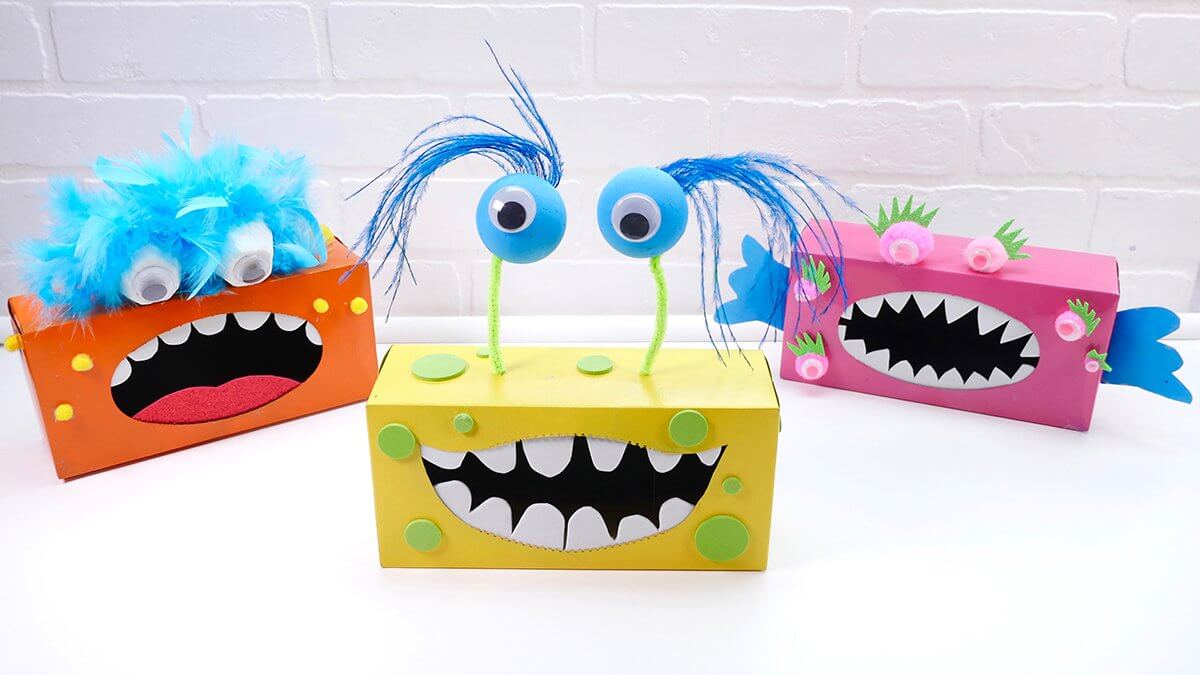 Crazy Tissue Box Monster Craft For Kids