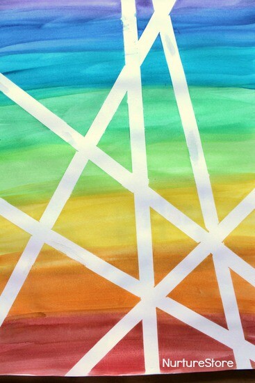 Creative & Pretty Rainbow Craft Using Washi Tape & Watercolor