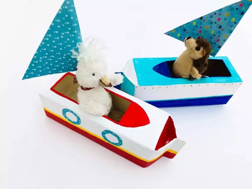 Creative Milk Carton Boats Animals Craft Small Milk Carton Crafts