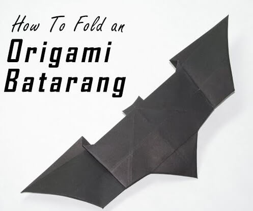 Creative Origami Batarang Craft Using Paper Easy &amp; Simple Batman Crafts For Kids