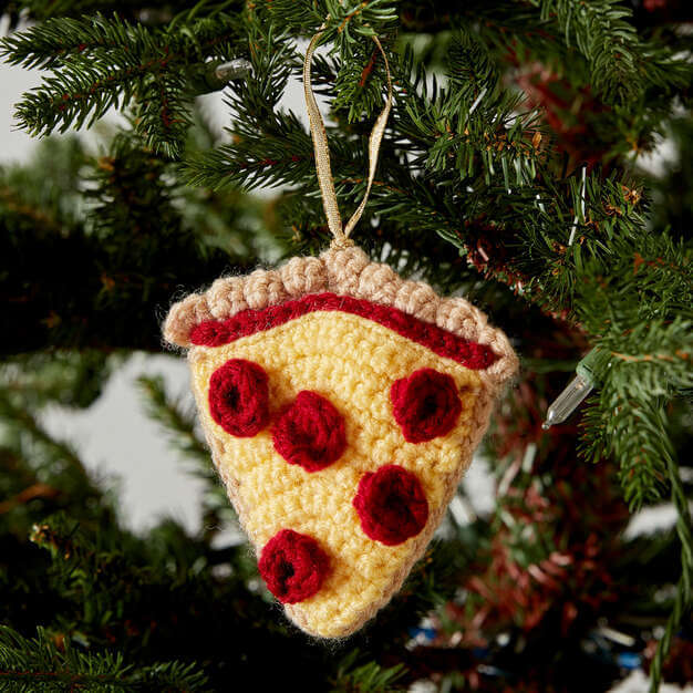 Creative Red Heart Pizza Slice Ornament For Decor