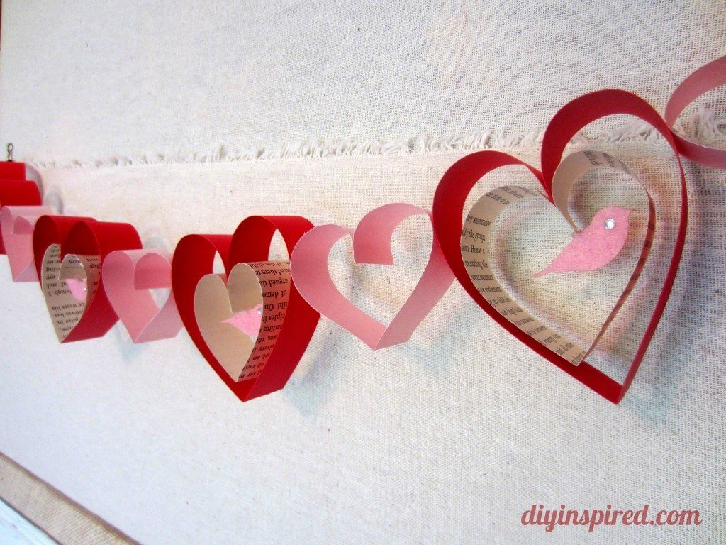 Creative Valentines Day Garland Heart Craft Using Washi Tape Easy Washi Tape Garland craft Ideas