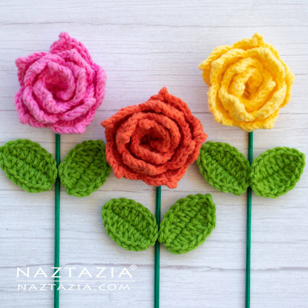 Crochet Woolen Thread Woven Rose Flower Craft Woolen Thread Craft Flowers