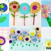 Cupcake Liner Flower Crafts For Kids