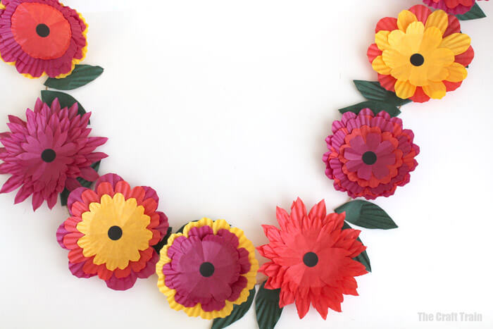 Cupcake Liner Flower Garland Decoration Craft For Pongal/Sankranti