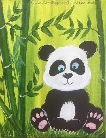 Cute & Adorable Panda Painting Idea Using Tempera Paint Sticks
