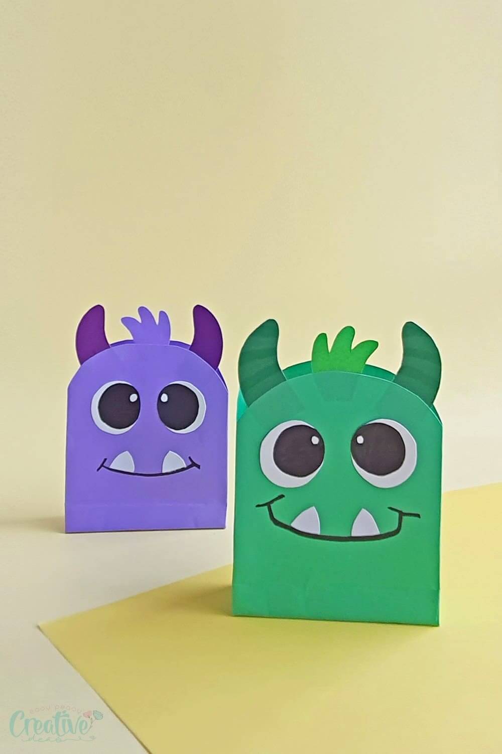 Cute & Adorable Paper Bag Monster Craft Idea