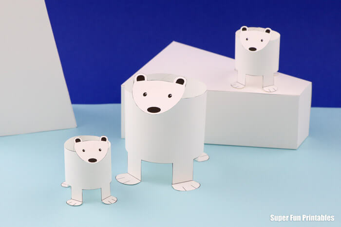 Cute & Adorable Paper Polar Bear Craft Idea For Kids Winter Crafts With Paper 