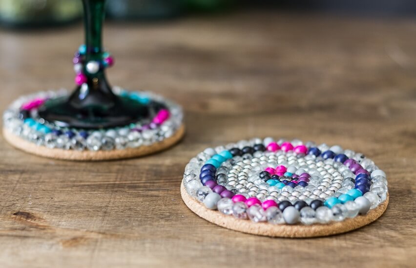Cute & Easy Beaded Coaster Craft Tutorial For Kids