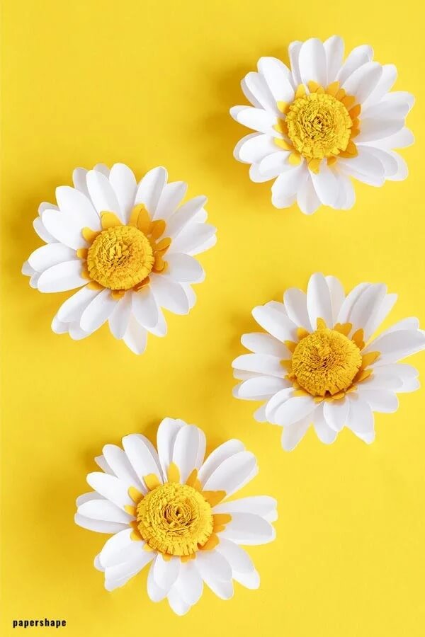 Cute & Easy Yellow Flower Using Paper & glue At Home Paper Crafts for Elders to Make with Kids