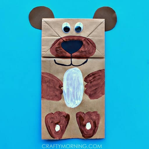 Cute Bear Craft Idea Using Paper Bag