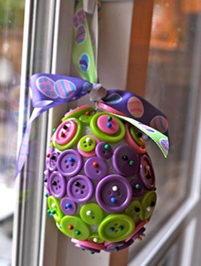 Cute Button Easter Egg Ornament Craft For Home DecorButton Crafts For Easter(22 images)
