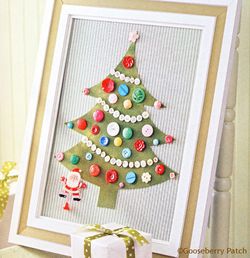 Cute Christmas Decoration Button Craft At Home