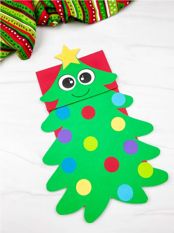 Cute Christmas Tree Crafting Idea Using Paper Bag