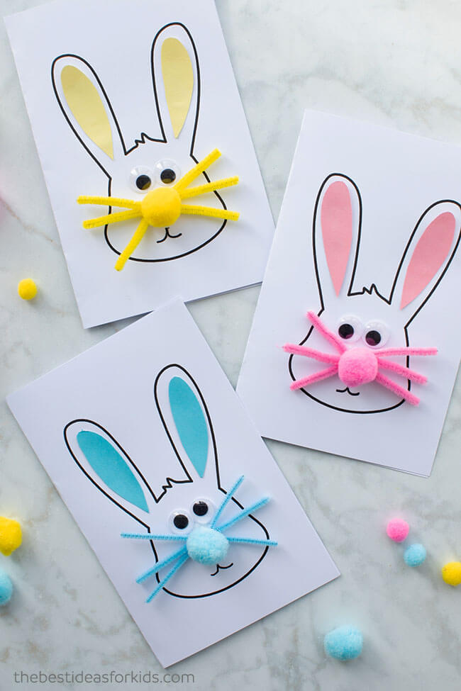 Cute Easter Bunny Paper Card Ideas for Easter