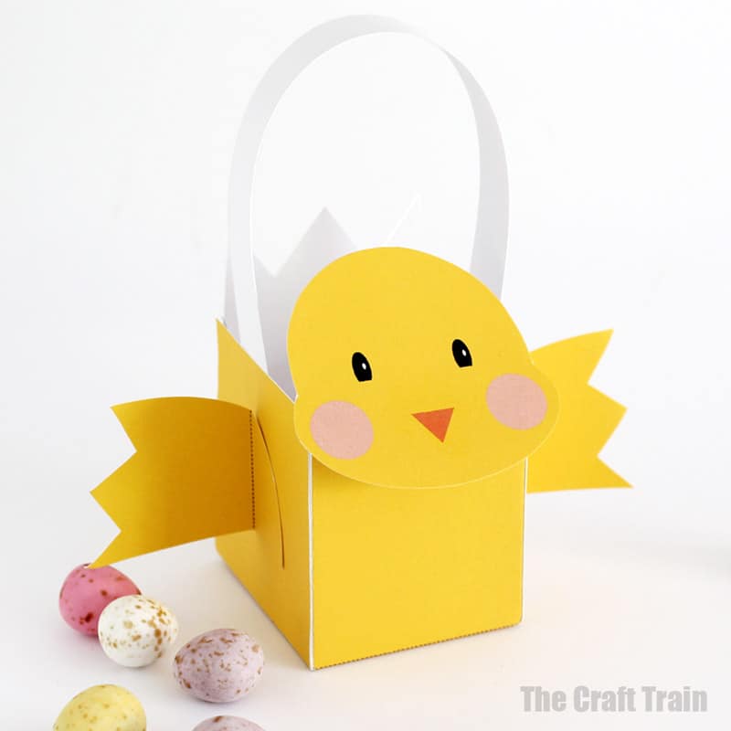 Cute Easter Chick Paper Basket Craft For Kids Easter Chick Basket Crafts for Kids