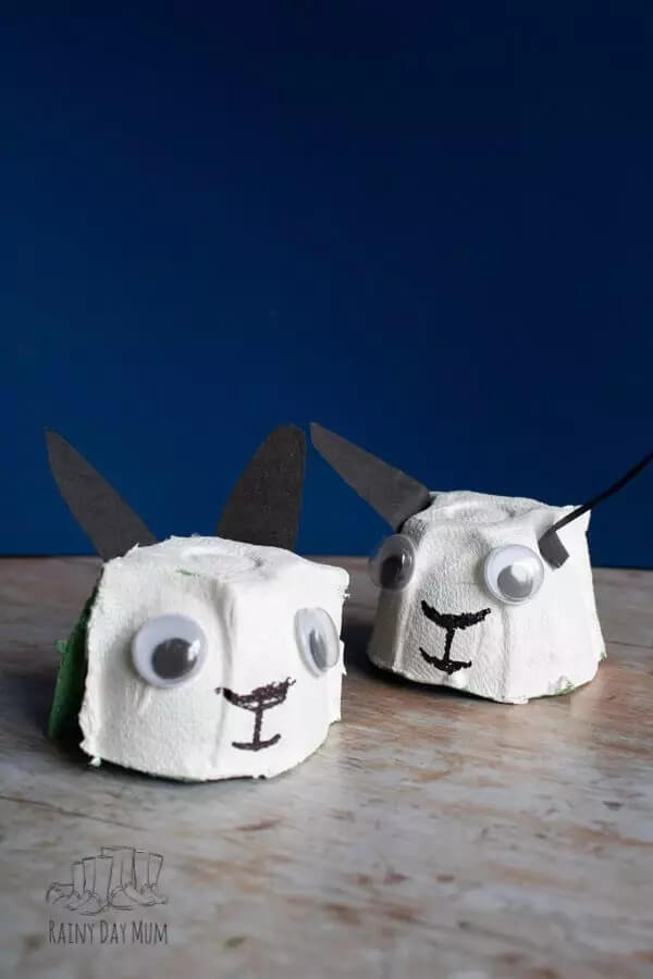 Cute Egg Carton Lamb Craft Idea For Kids To Make