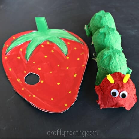 Cute Hungry Caterpillar Egg Carton Craft For Kids