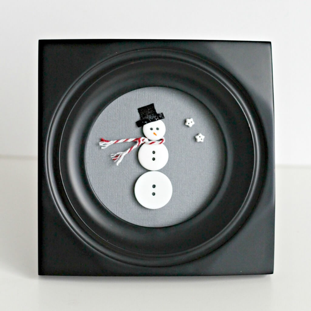 Cute Little Button Snowman Craft Idea For Kids DIY Winter Button Crafts