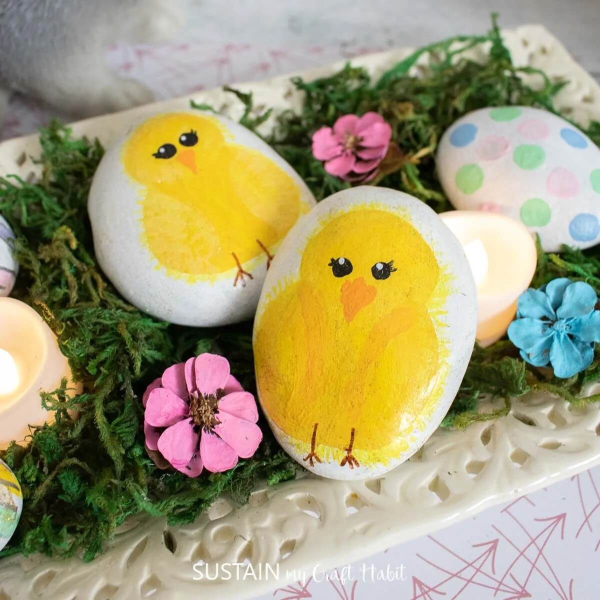 Cute Little Chick Rock Painting DIY For Garden Rock painting ideas for garden