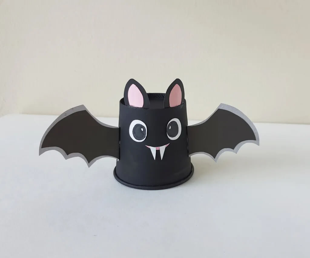 Cute Little Paper Cup Bat Craft For Kids Bat Paper Cup Craft Ideas