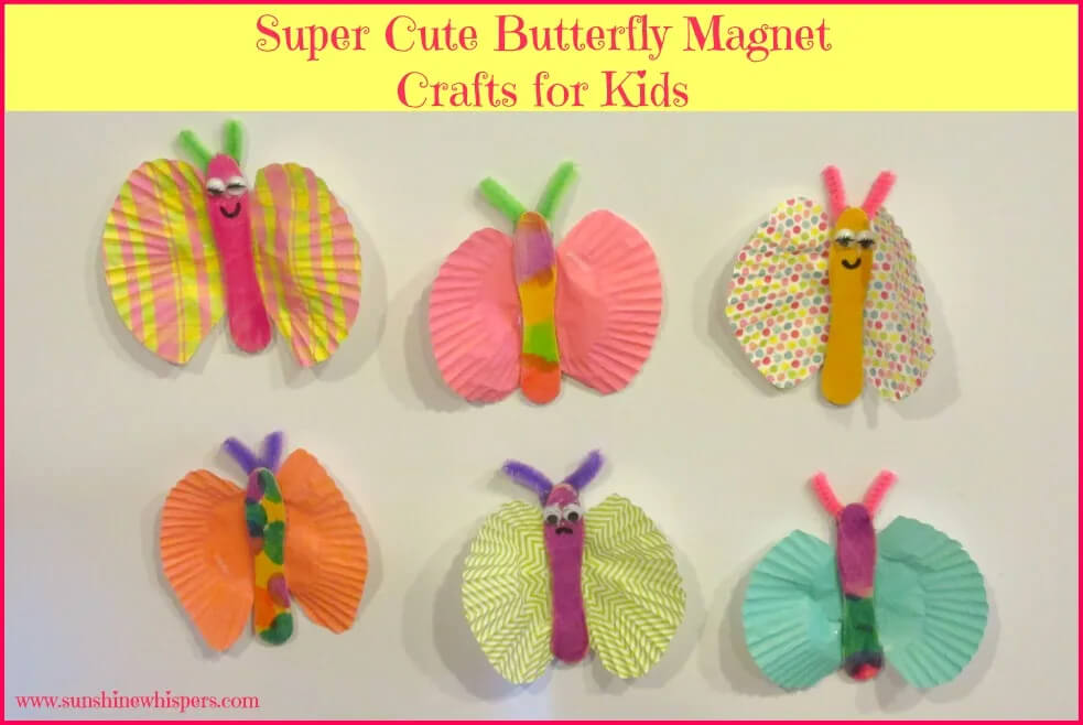 Cute Magneti Butterfly Craft Idea For Kindergartners