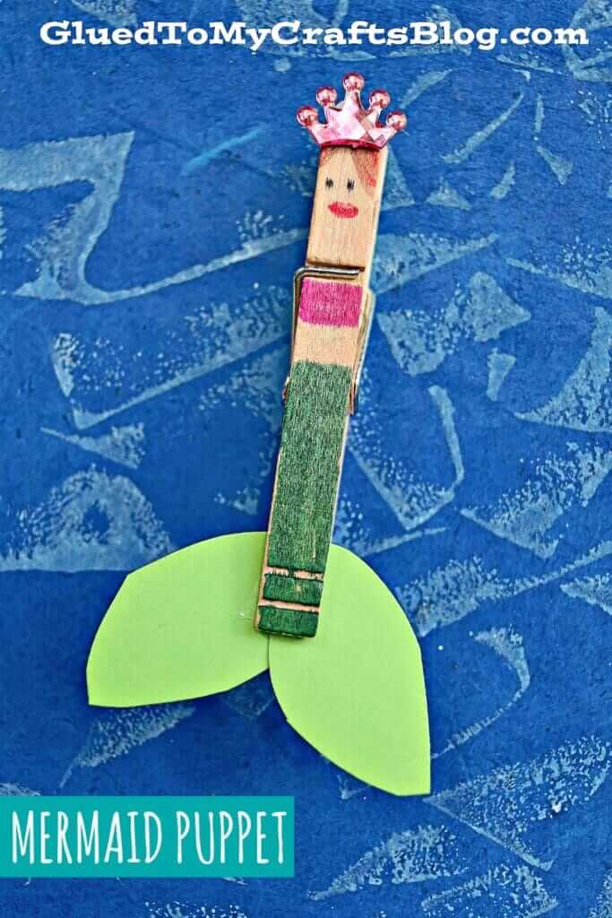Cute Mermaids Clothespin Craft Activity For Toddlers