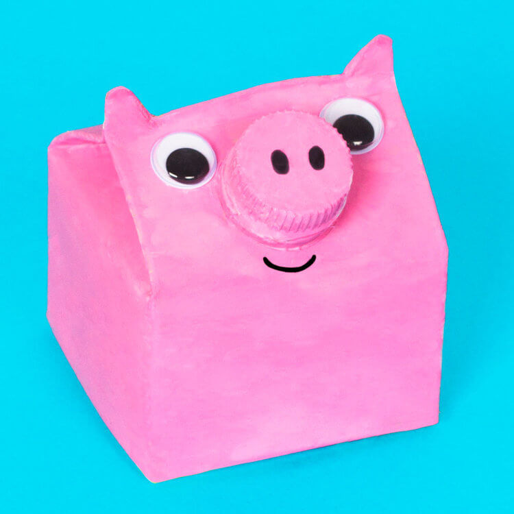 Cute Milk Carton Piggy Crafting Idea For Kids