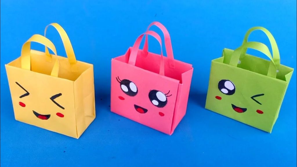 Cute Mini Origami Paper Bag Craft Idea Easy paper bag crafts