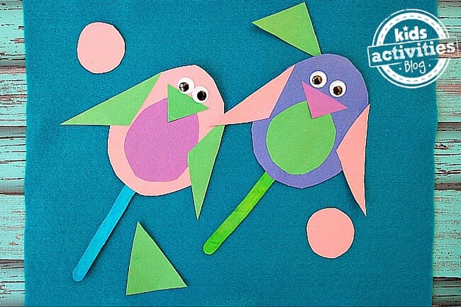 Cute Oval Shape Bird Craft For Preschoolers Shape Crafts for Kids