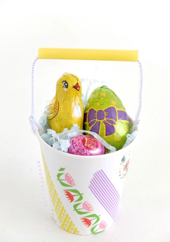 Cute Paper Cup Easter Basket Craft For KindergartnersEaster Egg Paper Cup Craft Ideas 