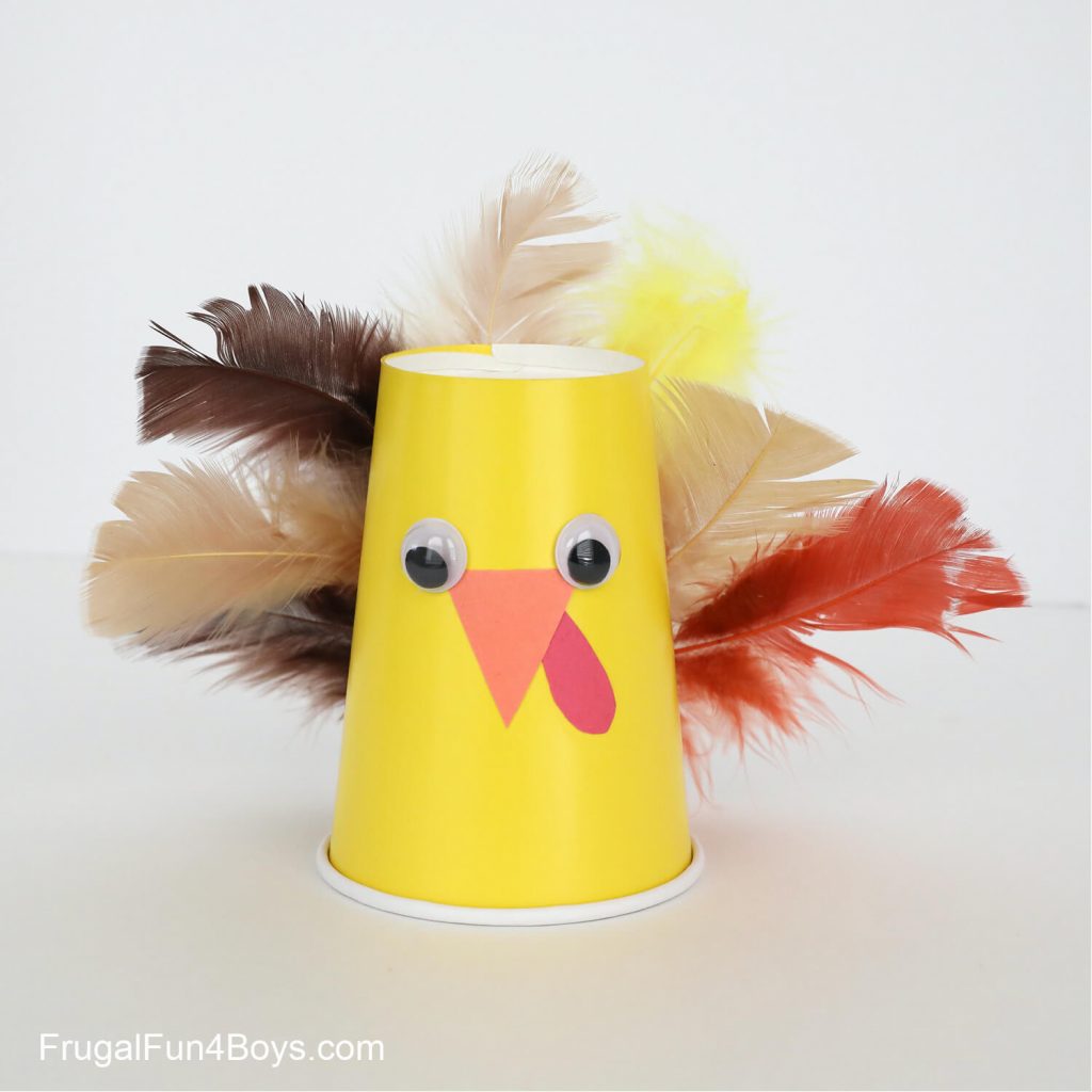Cute Paper Cup Turkey Bird Craft For Kids