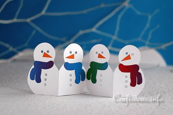 Cute Pinch Paper Snowman Craft For Kids Winter Crafts With Paper 