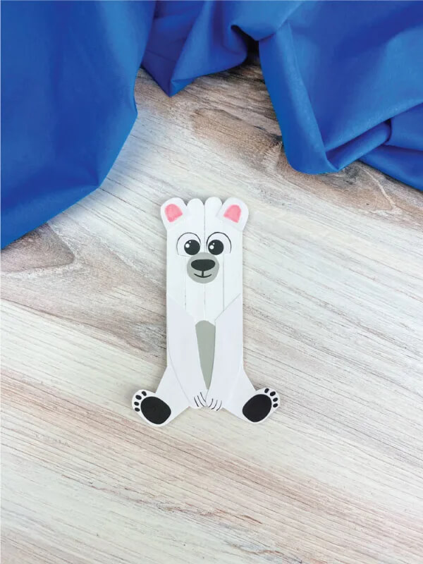Cute Polar Bear Craft Idea Using Popsicle Sticks