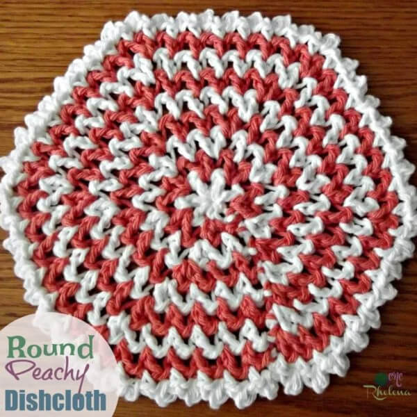 Cute Round Peachy Dishcloth Pattern