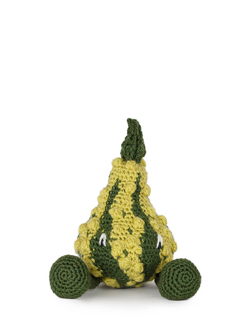 Cute Striped Warty Gourd Craft Using Crochet Crochet Vegetable Patterns 