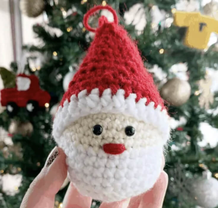 Cute Tiny Christmas Tree Ornament Using Crochet Crochet Christmas Ornament Patterns