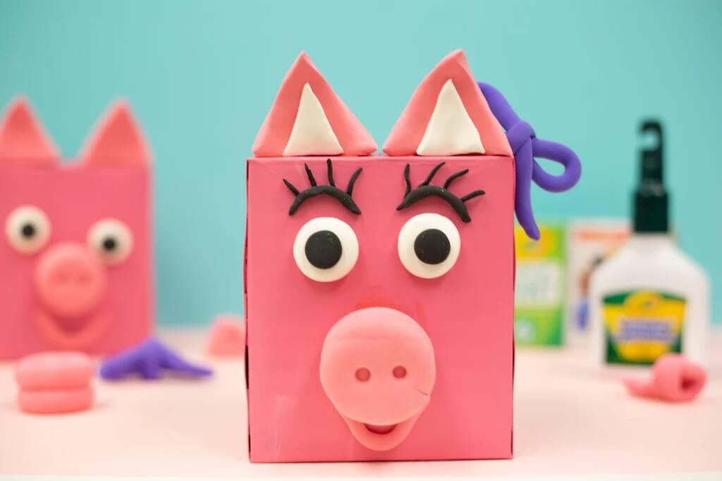Cute Tissue Box Pig Craft For Preschoolers Tissue Box Crafts For Preschoolers