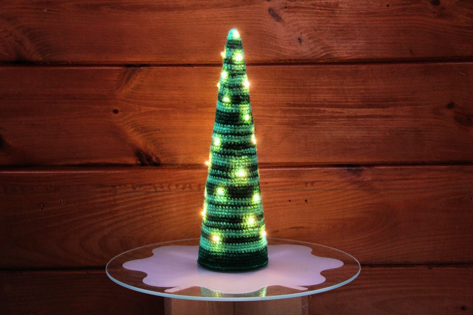 Decorative Lighted Crochet Christmas TreeCrochet Christmas Tree Patterns 