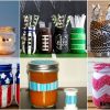Decorative Mason Jar Washi Tape Crafts