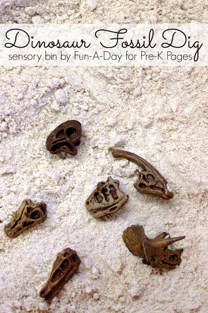 Dinosaur Fossil Dig Sensory Bin