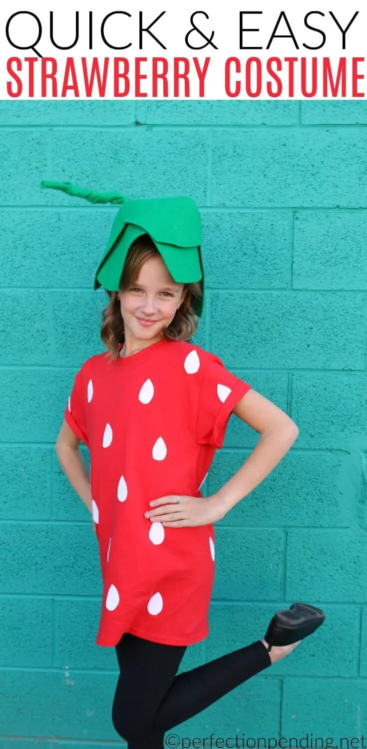 DIY Adorable Strawberry Dress Idea For Kids Strawberry Costume DIY Ideas for Kids
