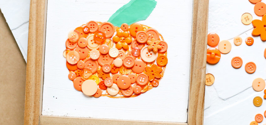 DIY & Easy Button Pumpkin Craft Idea For Kids Button Pumpkin Crafts for Halloween